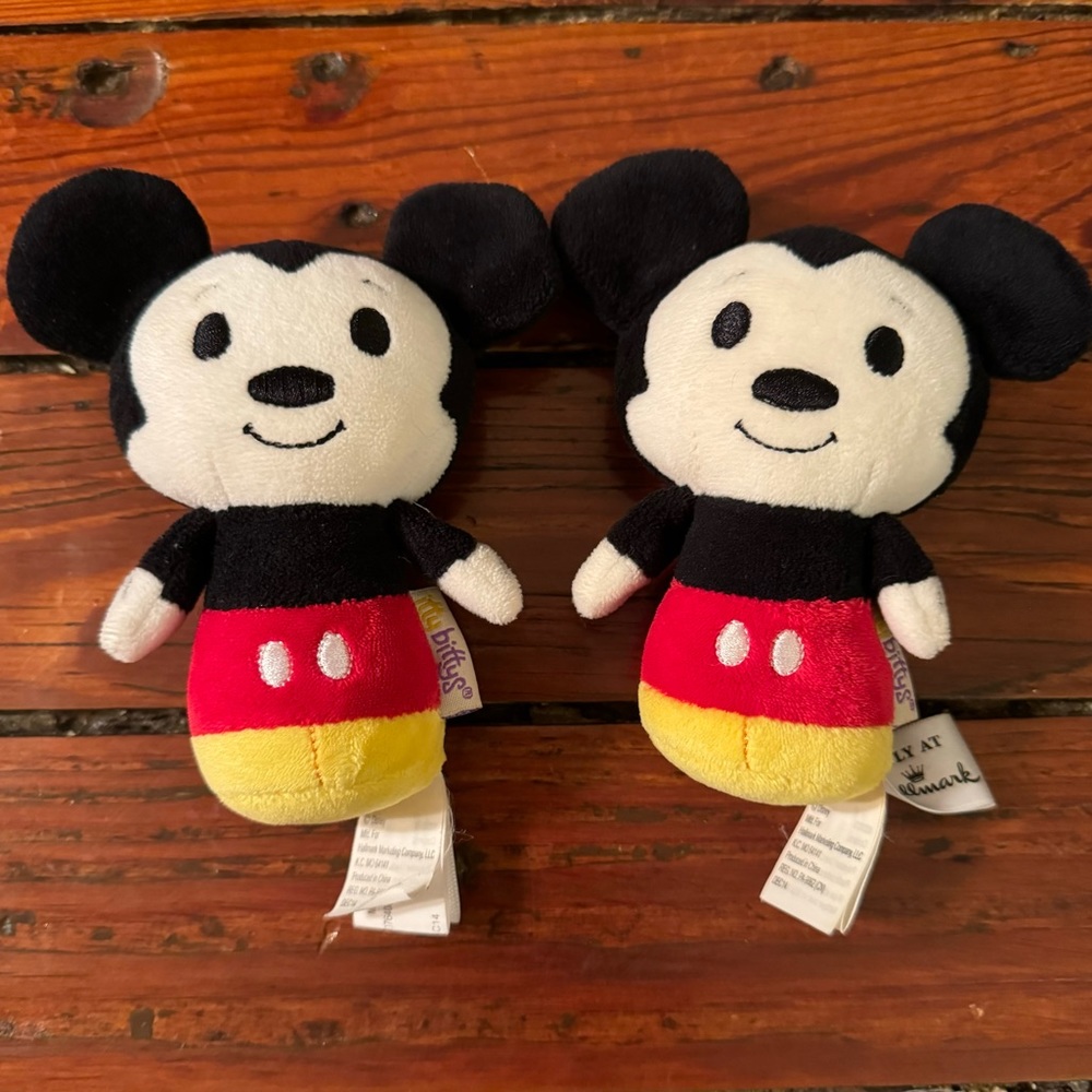 Set of 2 Hallmark Itty Bittys Disney Mickey Mouse